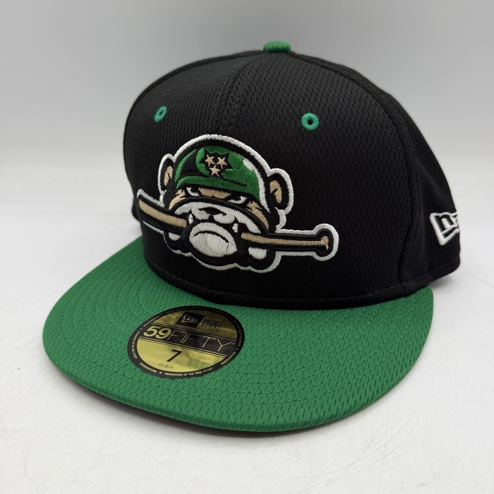 New Era 59Fifty Jackson Generals Hat Cap Sz 7 Black Green MILB Baseball BP